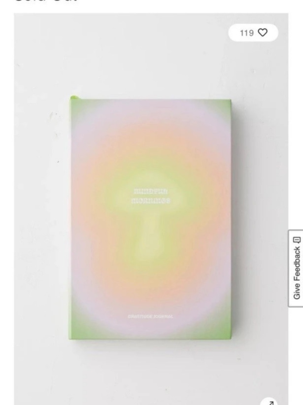 Urban Outfitters UO Mindful Mornings Journal Green & Pink NWT
